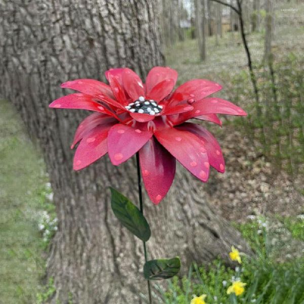 Dekorative Blumen, Terrassenstab, für drinnen und draußen, Kunsthandwerk, Landschaft, Weg, Metallblume, rostfrei, Hofkunst, Rasendekoration, Gartenstecker, Zuhause