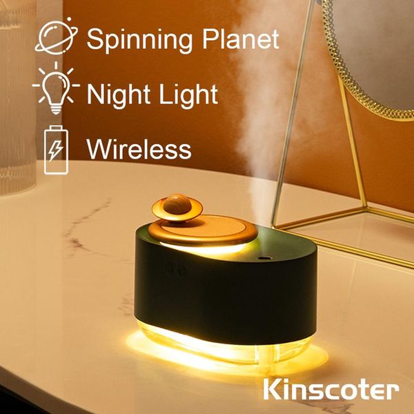 Appliances Rotating Planet Aroma-Diffusor, kabellos, Ultraschall, 300 ml, Luftbefeuchter, tragbar, wiederaufladbar, Mister für Zuhause, Zimmer, Geschenk