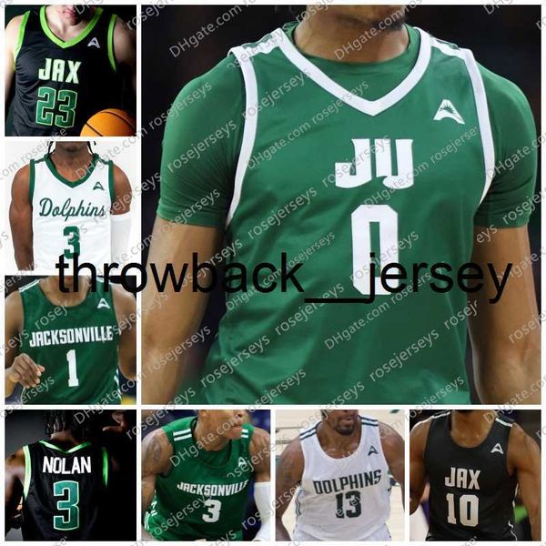 thr Maglia da basket NCAA Jacksonville Dolphins personalizzata 0 Omar Payne 1 Oumar Koureissi 2 Dylan O'Hearn 20 Jarius Cook per uomo Donna Youth Kid Maglie S-4XL