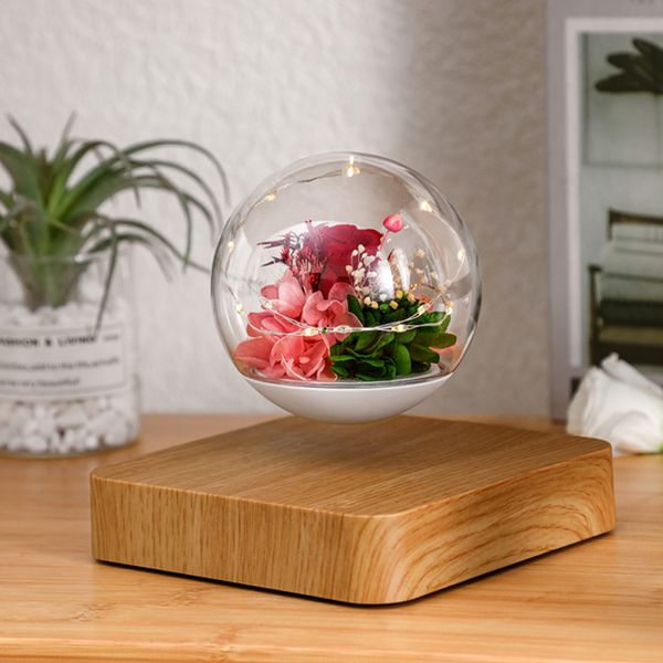 Vasos Vaso de flores de suspensão magnética Levitating Air Bonsai Pot planta suculenta decoração do pátio Desktop FlowerGreen Plant 230603