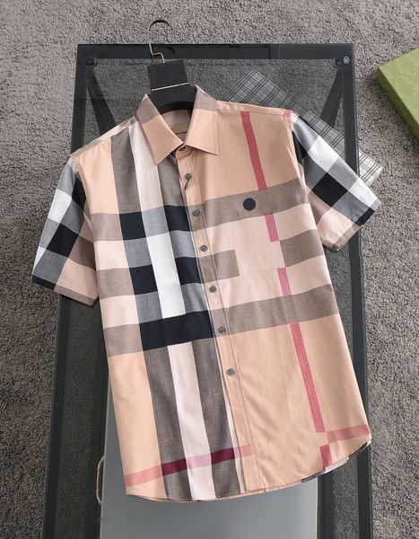 Camisa Camisas masculinas th 2#0 BU Gola redonda com estampa bordada Estilo polar Vestido de verão, Algodão de rua Camisas casuais masculinas 44