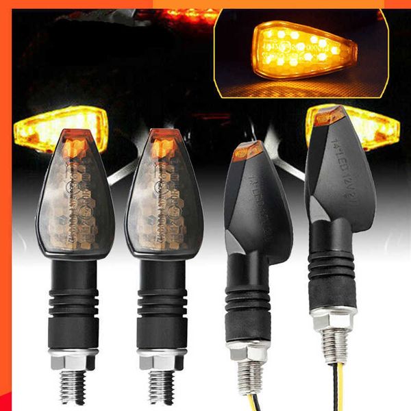 Novo 4 PCS Universal 12V Piscando Sinais de Turno Motocicleta Luzes LED Pisca-pisca Traseira Indicador Luz Traseira Para Cafe Racer Honda BMW Yamaha