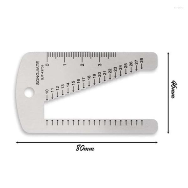 Kit di riparazione per orologi Righello per cinturino per bracciale a fascia Riparazione modello di stencil manuale per strumento di misurazione in acciaio inossidabile