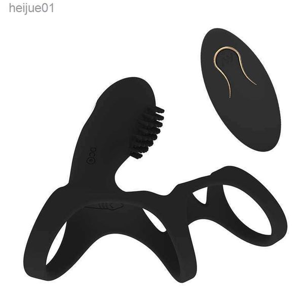 Wollgarn Erotik Cockring Vibrator Sexy Tools Peniszubehör Männliche Masturbationsausrüstung Sexspiele zur Verwendung als Paar Viber L230518