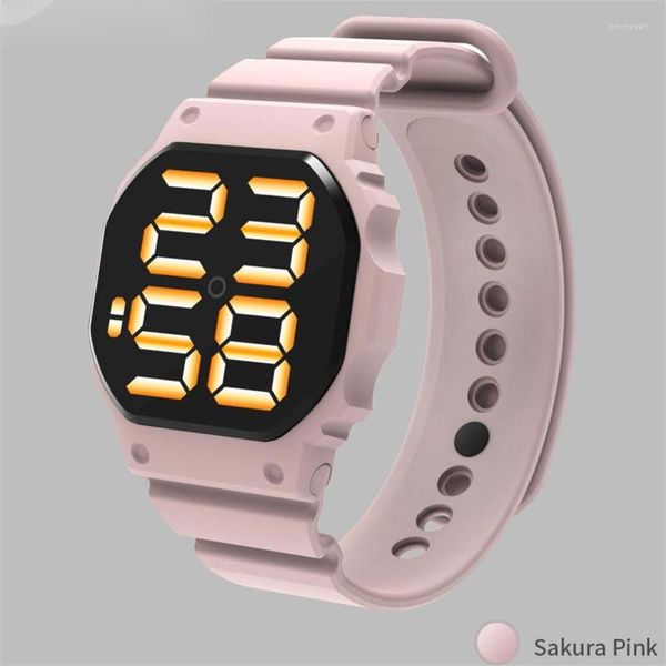 Orologi da polso Orologi elettronici da uomo e da donna Cinturino in plastica Colore Leggero Touch Coppia sportiva