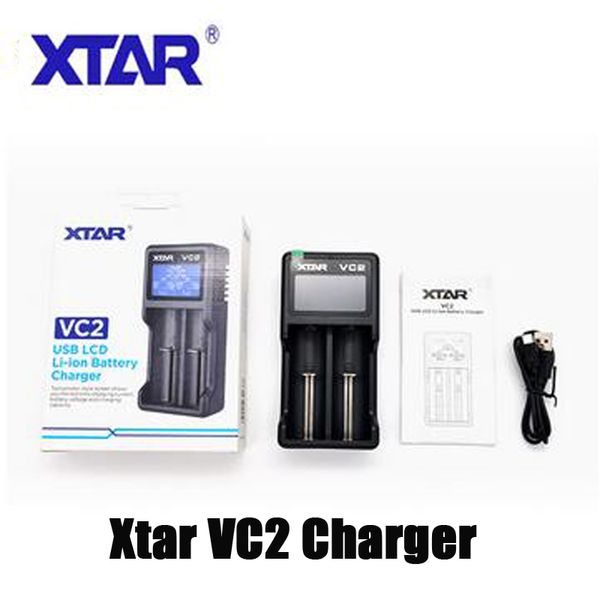 Neue Version Original XTAR VC2 Intelligent Universal Smart Batterie Ladegerät Lithium-Batterien Dual 2 Slots USB Schnellladung für Li-Ion Ni-MH 18650 21700 20700 VC2SL