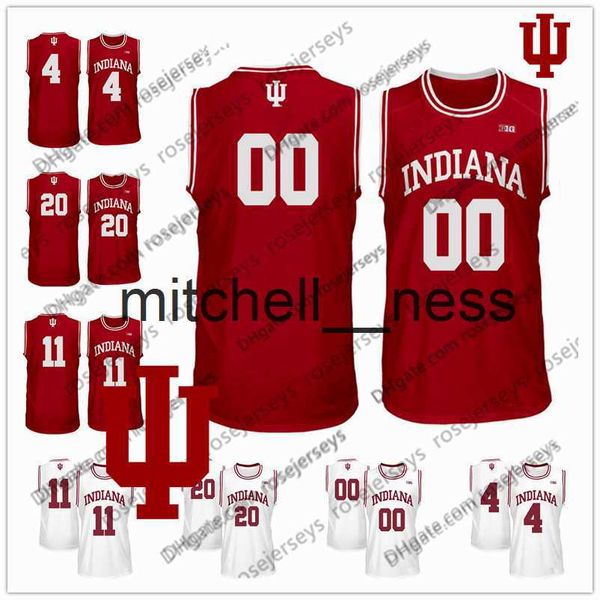 Mit8 Custom Indiana Hoosiers College Basketball Qualsiasi nome Numero Rosso Bianco 4 Trayce Jackson-Davis Oladipo 0 Langford 11 Thomas Men Youth Jersey