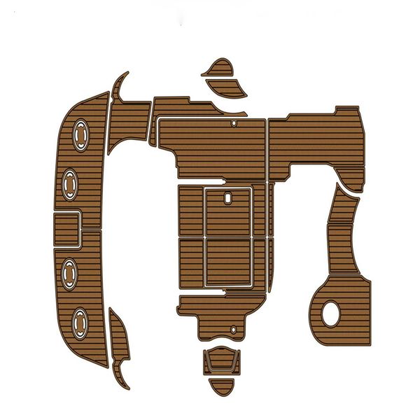 1999-2005 Sea Ray Sundancer 460 Piattaforma da bagno Imbottitura per pozzetto Barca EVA Supporto per pavimento in teak Adesivo SeaDek Pavimento stile Gatorstep