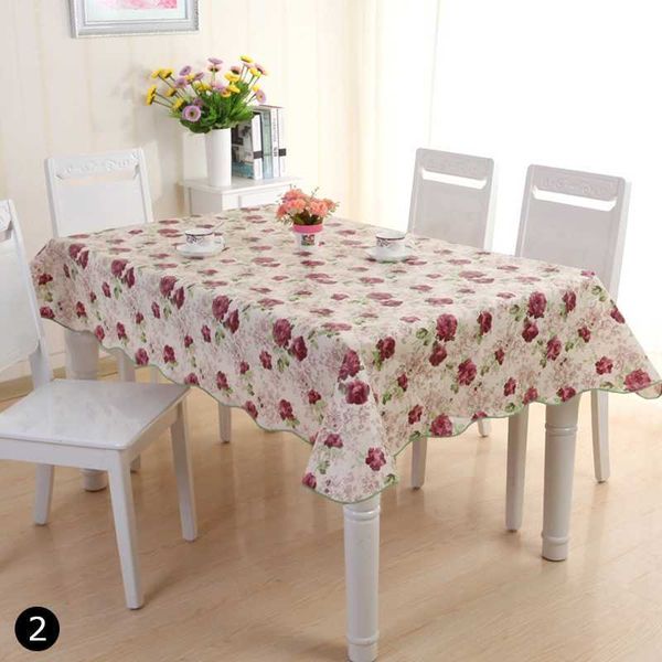Toalha de mesa simples floral lavável cozinha feriado decoração de casamento capa de mesa retangular R230605