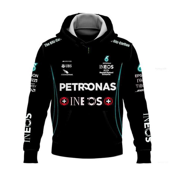 Felpe con cappuccio da uomo F1 Felpa con cappuccio Formula One Racing Stampa 3d Zip moda Spedizione veloce di alta qualità