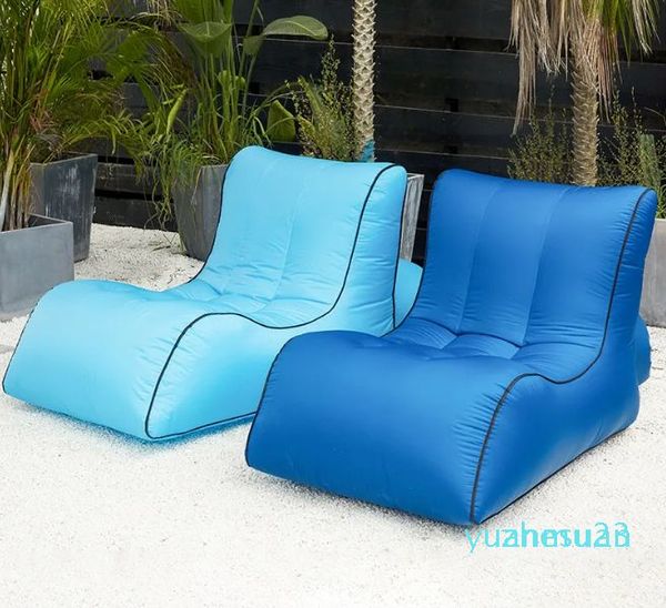 Strand aufblasbare Sofa Stuhl Sitzsäcke tragbare einzelne Feuchtigkeit wasserdicht faul Sofa Bett Outdoor Air Sitzsack Garten Matte FT37