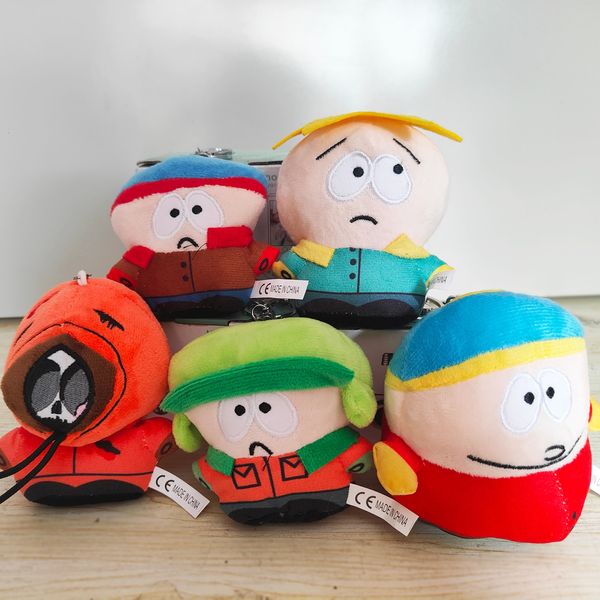 Plüsch-Schlüsselanhänger South North Park Plüschtiere Schlüsselanhänger Cartoon Plüschpuppe Stan Kyle Kenny Cartman Plüschkissen Peluche Spielzeug Kinder Geburtstagsgeschenk 230603