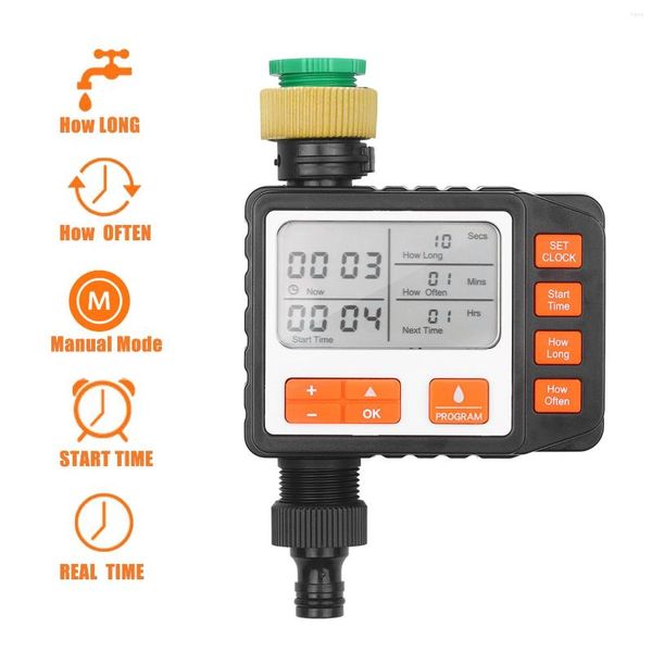 Equipamentos de rega Temporizador de mangueira digital Temporizadores de água para mangueiras Aspersor programável Tela grande de 3