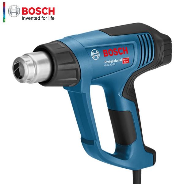 Pistole Pistola termica Bosch GHG2063/1650/1860 Asciugacapelli Auto Industriale Doppia temperatura controllata Ventilatore ad aria calda Saldatura Pellicola Pistola per cottura