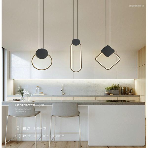 Подвесные лампы прикроватные туалетные таблицы декоративная потолочная лампа Круглый квадратный белый черный светодиодный светодиодный минималистский