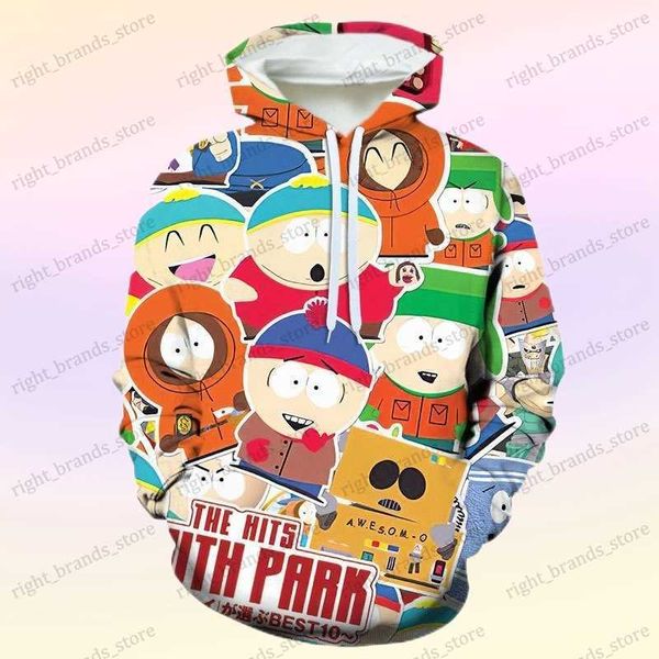 Herren Hoodies Sweatshirts Unisex Anime S-South Park Coole 3D-gedruckte Hoodies Casual 5XL Sweatshirts Langarm Pullover Paar Outfit Lose Top Sudaderas T230605