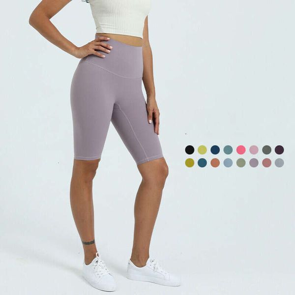 Fiess Running Street Verão Mulheres Yoga Shorts Cross-border New Feeling Elástico Respirável Secagem Rápida Cintura Alta Meio Comprimento Skinny Workout Gym Shorts