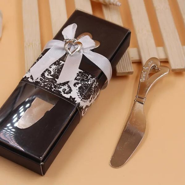 Yeni yayıldı Aşk Kalp şekilli kalp şekli sap serpiler yayma makinesi tereyağı bıçak bıçağı düğün hediyesi toptan
