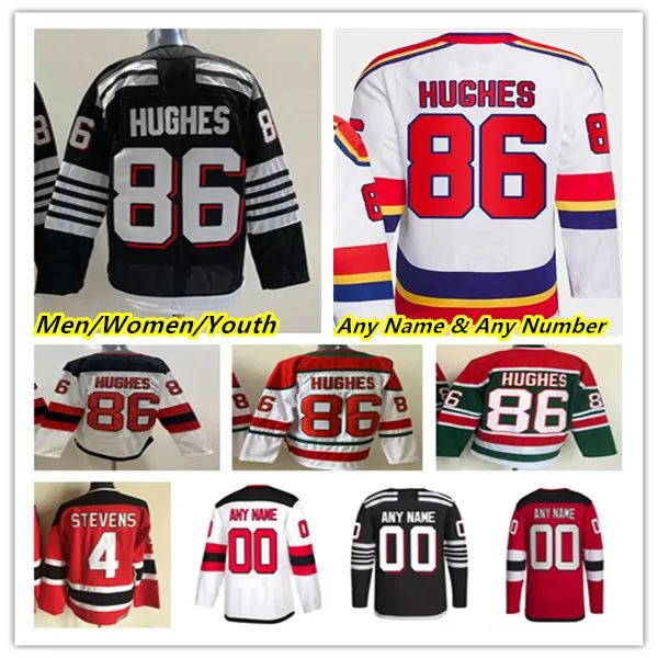 New''jersey''devils''jack Hughes NJ Maglie da hockey Jesper Bratt Hischier Dougie Hamilton Mercer Wood Graves Marino Sharangovich Tomas Stevens