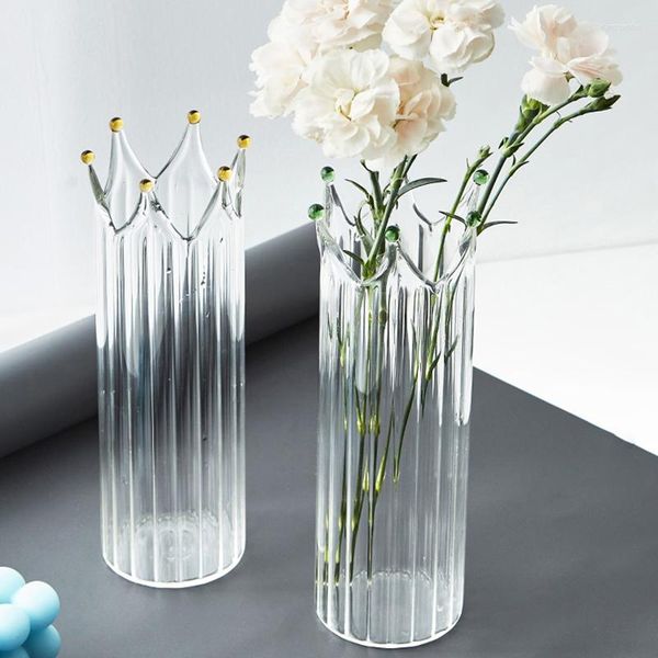 Vasos Vaso de flores de vidro para decoração de casamento Centro de mesa rústico Plantas de terrário Enfeites de mesa decorativos nórdicos