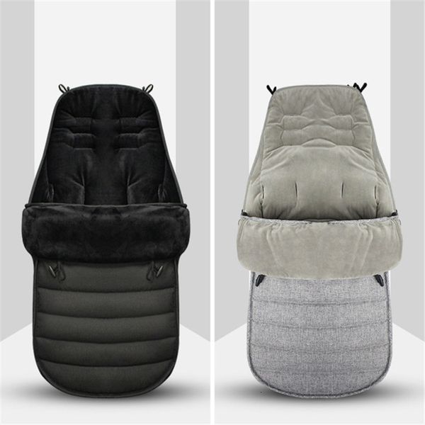 Sacos de dormir inverno engrossado saco de dormir quente do bebê saco de dormir envelope nascido à prova de vento à prova dwaterproof água carrinho de passeio capa de pé accessor 230605