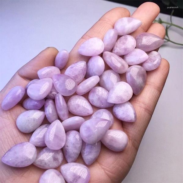 Charms 10 pçs Lágrima de Kunzita Natural Faça Você Mesmo Cura com Energia Pedra Preciosa Pingente Colar Jóias Femininas Espécime Mineral Presente 16mm