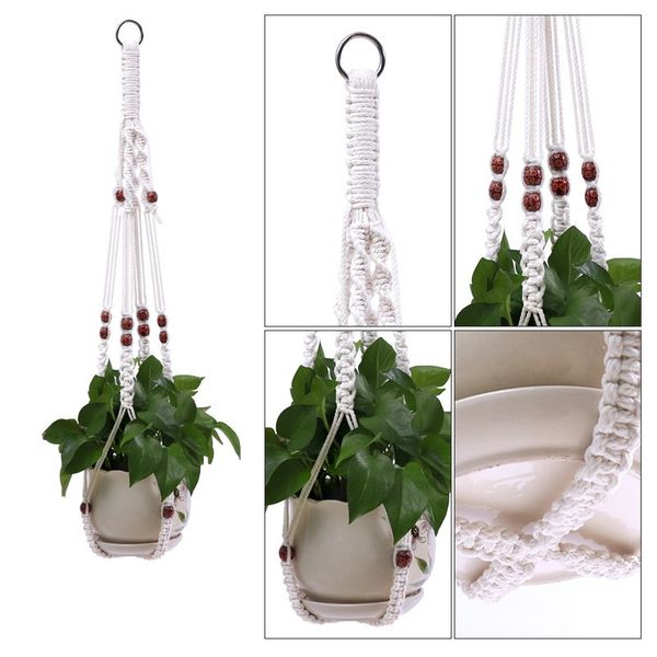 Flowerpot net Plant Pot Hanging Basket Macrame Vangers Plant Harder Garder Savensies Bohemian украшение цветочника