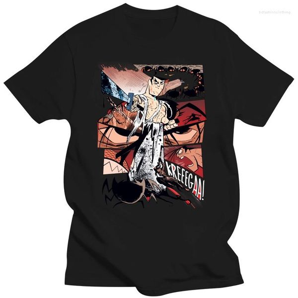 Camisetas masculinas 2023 camisetas engraçadas para homens Novidade Samurai Jack Kreegaa! Camiseta