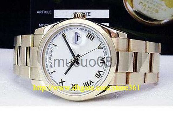 Другие часы Store361 New Прибывшие часы New Mens Platinum Президент Rhodium Roman Dial 118206 J230606