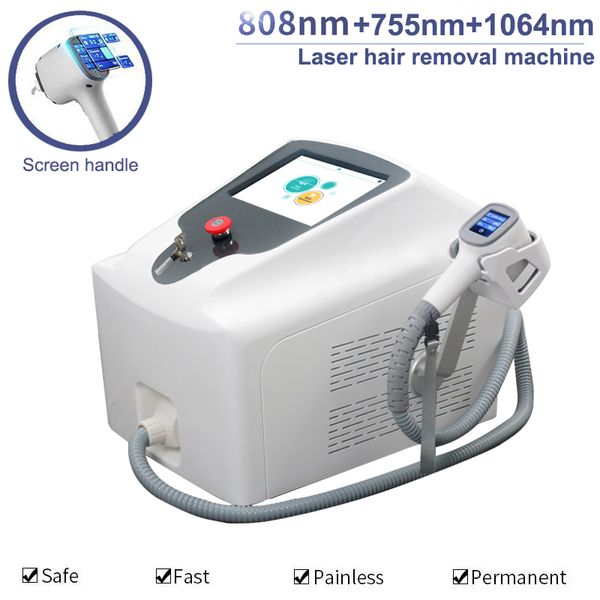 808nm diodo laser depilação fda 755 1064 sistema de rejuvenescimento da pele lazer depilador máquina portátil