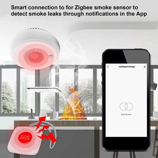 Zubehör Smart Notfallknopf drahtlose Pflegeperson Pager Smart Call System Multi Szenenverknüpfung SOS Switch WiFi Smart SOS Notalarm