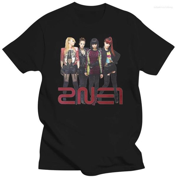 Herren T-Shirts 2NE1 Kurzarm Plain Whites T-Shirt CL Minzy Dara Bom. Kpop An Jedermann T-Shirt