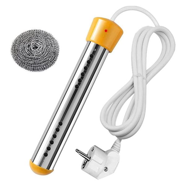 Riscaldatori riscaldatore di immersione, riscaldatore di immersione da viaggio, mini postumi portatile 2000 W, riscaldatore di immersione, bagno di piscina, riscaldatori, tappo UE