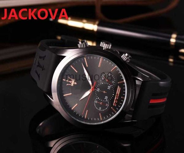Diğer Saatler Relogio Maskulino 42mm Askeri Spor Tarzı Büyük Erkekler Moda Motor Yarışı Tasarımcısı Siyah Dial Benzersiz Silikon Saat İzle J230606