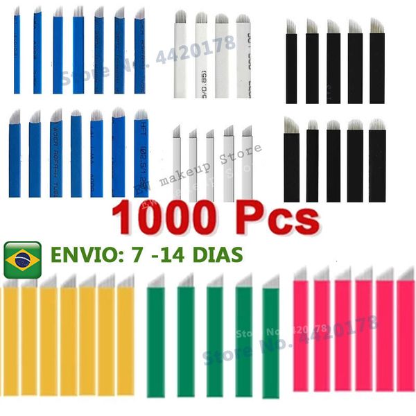 Aghi per tatuaggio all'ingrosso 1000pcs Lamina Tebori Microblading Aghi Nano Agulhas Lamina Trucco permanente Lame per tatuaggi per penna per sopracciglia manuale 230606