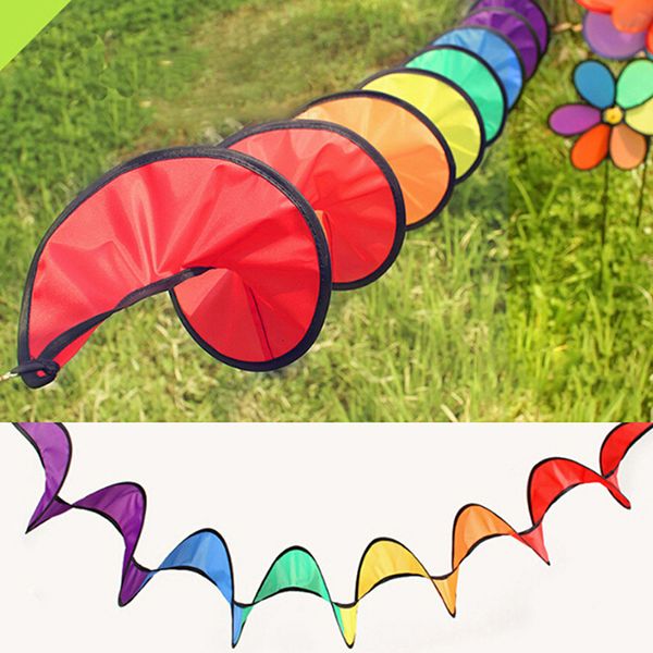 Neuheit Spiele Regenbogen Spiral Windmühle Zelt Bunte Wind Spinner Garten Home Dekorationen 230605