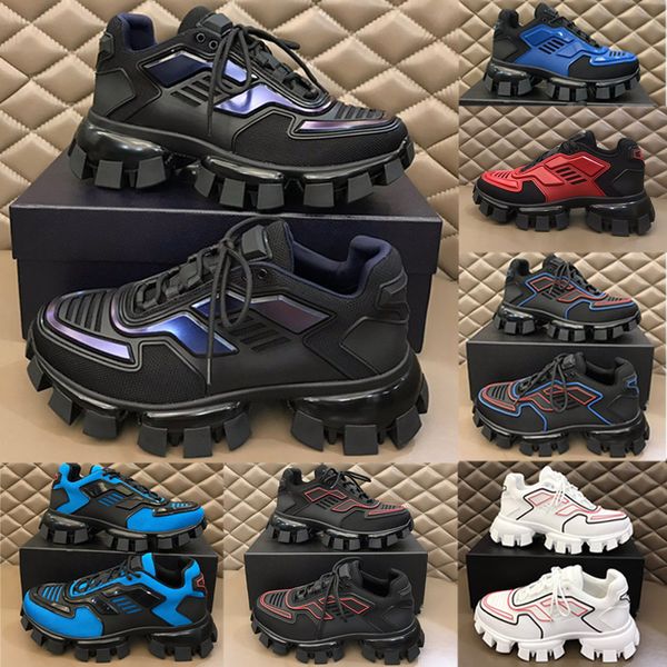 Cloudbus Thunder Sneakers aus technischem Stoff, Herren-Plattform-Sportschuh, Designer-Triangel-Signatur-Freizeitschuhe, leichte Roboter-Sportschuhe mit Gummisohle