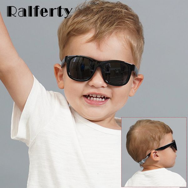 Sonnenbrille Ralferty Flexible geborene Kinderbrille Sonnenbrille Mädchen Junge Polarisiert UV400-Schutz 0-2 Jahre Baby Kleinkind Sonnenbrille 230606