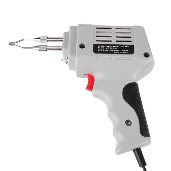 Soldeerijzers vendendo pistola de ferro de solda elétrica pistola de calor de ar quente ferramenta de soldagem manual com fio de solda kit de ferramentas de reparo de soldagem ue 220v 100w