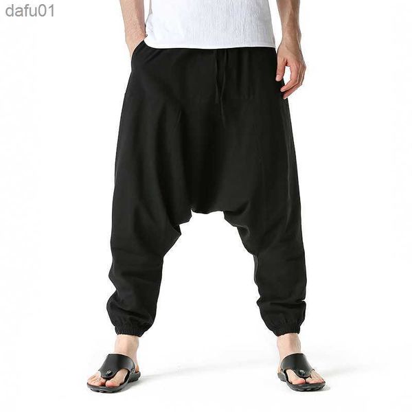 Uomo Donna Cotone Harem Yoga Baggy Genie Boho Pantaloni Uomo Pantaloni sportivi Pantaloni Hip Hop Streetwear Pantaloni sportivi Uomo Pantalon Homme L230520