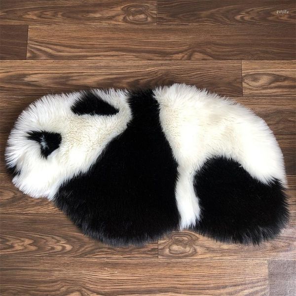 Tapete macio panda tapete de desenho animado animal chão bonito tapete de jogo infantil suporte de tiro para sala de estar quarto 80 43 cm