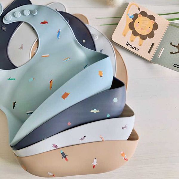 Bibs Cloths Food Carding Силиконовый водонепроницаемый нагрудник новорожденный слюна слюна регулируем