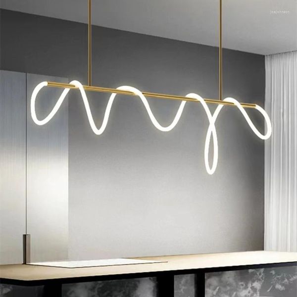 Anhänger Lampen Nordic Lampe Silikon Licht Streifen Moderne Wohnzimmer Lange Decke Haigng Multi-styling Esszimmer Beleuchtung