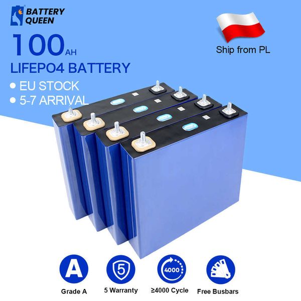 Lifepo4 100AH EU-Lager Lifepo4-Batterie 12V 24V 36V 48V wiederaufladbare Batterie Klasse A 5-7 Ankunft Solarspeicher Kostenloser Versand