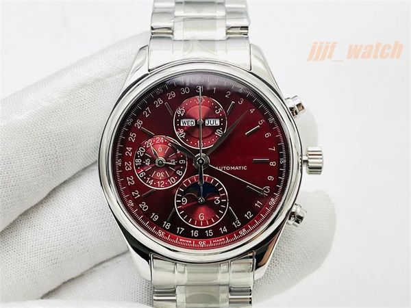 LG-Uhr, Größe 42 mm x 14,5 mm, V2-Upgrade-Edition, mit Uhrwerk des Modells L.687, Vollmondkalender 24 Stunden und Zeitfunktion. Designeruhren mit feinem 316L-Stahlgehäuse