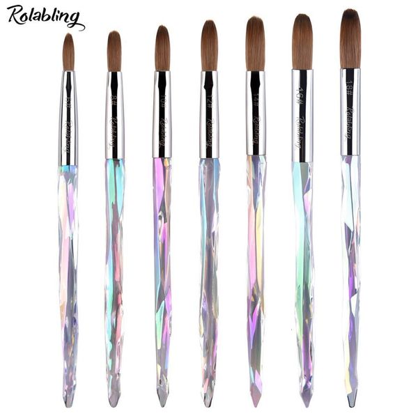 Pincéis de unhas Kolinsky Sable Brush Acrílico Extension Tools Professional DIY Carving Nails Art Pen Tool Powder 230606