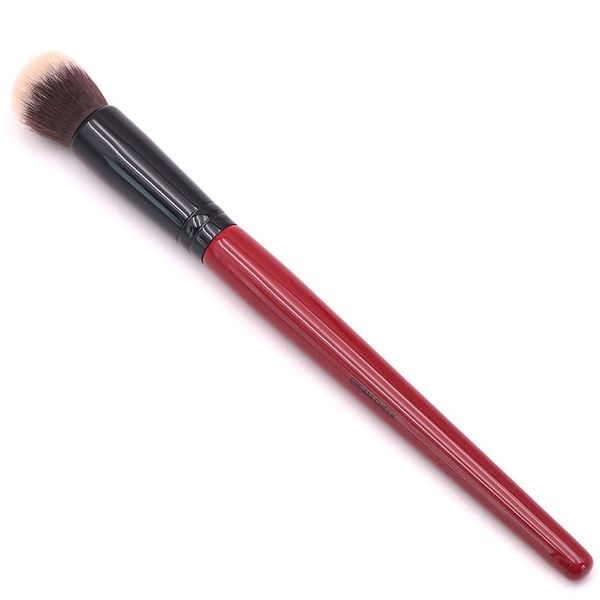 Кисти Классическая красная деревянная кисть для макияжа с длинной ручкой, пушистая синтетическая кремовая кисть для макияжа щек