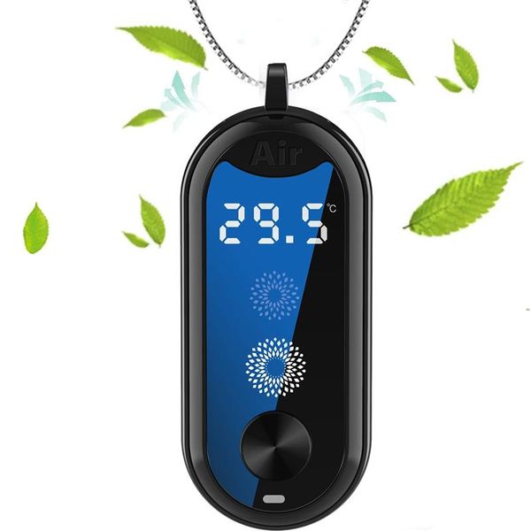 Purificadores mini purificador de aromaterapia pessoal wearable portátil temperatura mensurável 160 milhões de íons negativos purificador de ar do carro