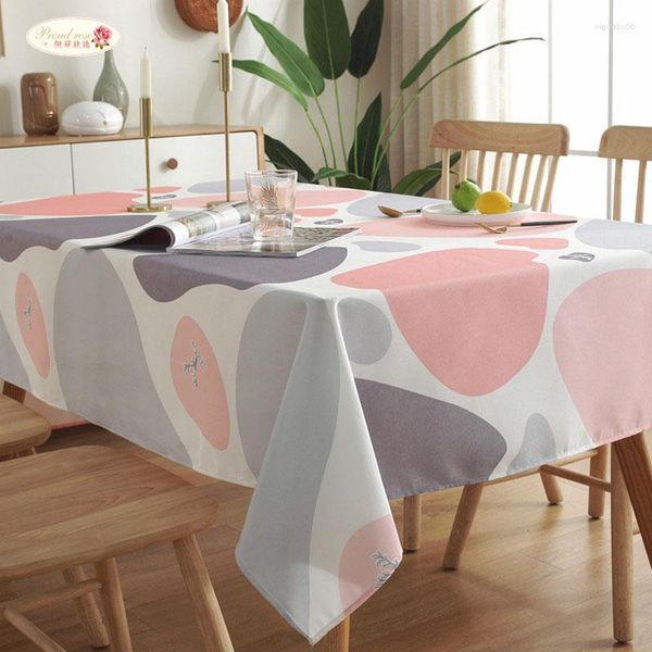 Tovaglia Tovaglia impermeabile rosa orgogliosa Coperta stampata in ciottoli Colore a contrasto Rettangolare Home Dining