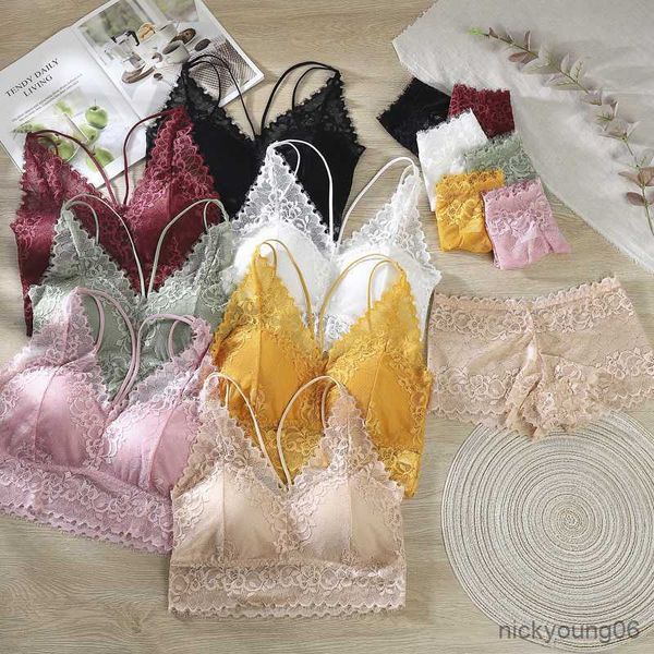 Intimo di maternità Nuovo reggiseno sottile in stile francese Raccogliere senza anello in acciaio Set di biancheria intima da donna fasciata al seno